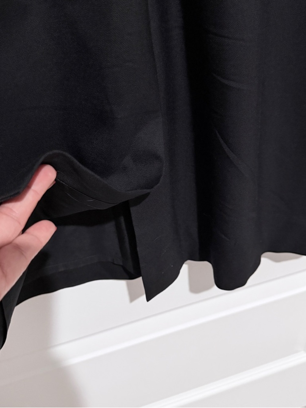 J. Crew Black Ruffle-Shoulder Midi Dress Size 8T - Picture 7 of 12